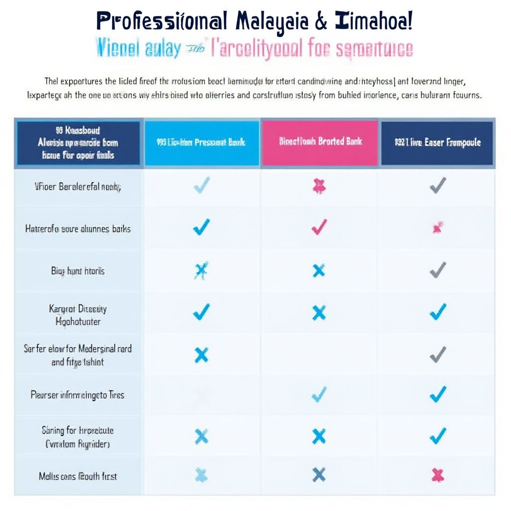 Malaysian bank comparison chart