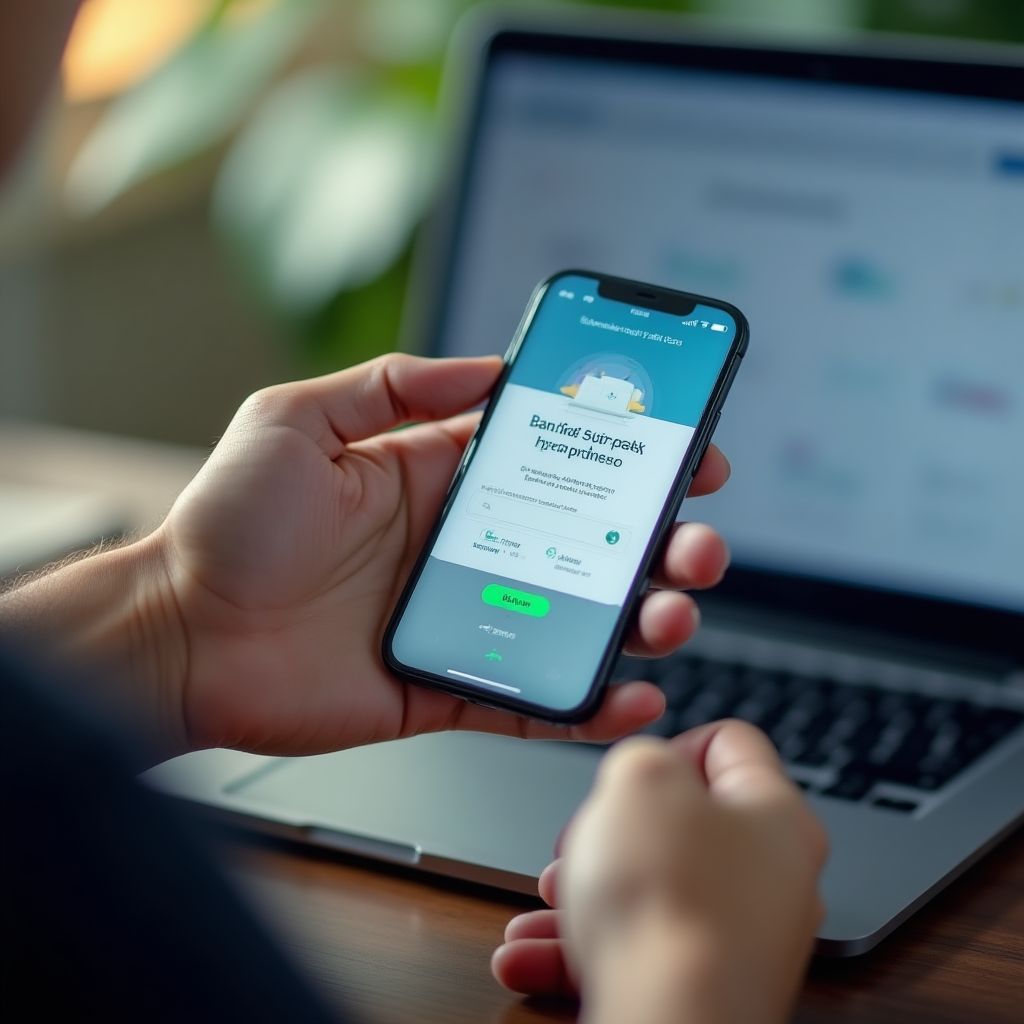 Mobile and online banking setup